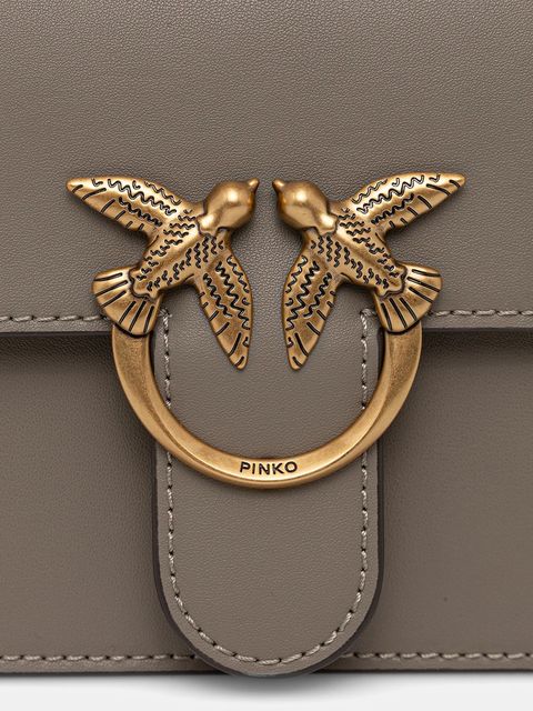 Pinko torebka skórzana kolor szary 100071 A0F1