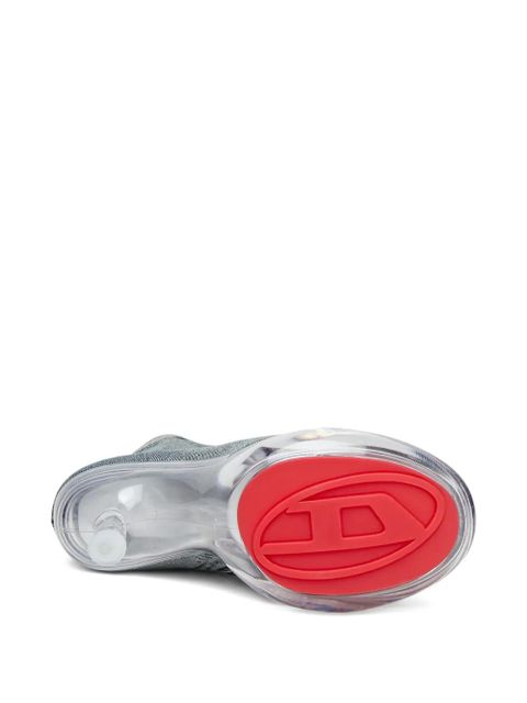 Diesel Lake denim platform boots - Blue