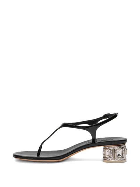 Casadei jewel-embellished sandals - Black