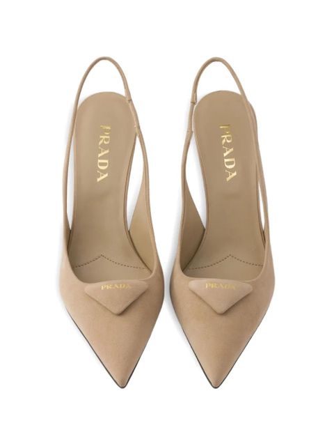 Prada suede slingback pumps - Neutrals