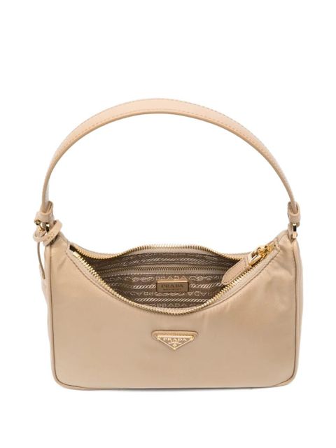 Prada zip shoulder bag - Neutrals