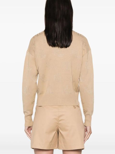 Lauren Ralph Lauren logo-jacquard cardigan - Brown - zdjęcie produktu nr 2