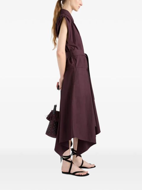 Proenza Schouler Adinna belted midi shirt dress - Purple