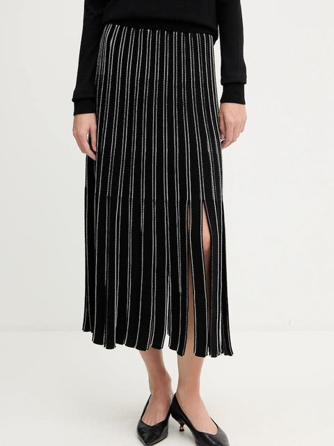 BOSS spódnica kolor czarny midi rozkloszowana 50553135 - zdjęcie produktu nr 1