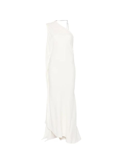 Victoria Beckham one-shoulder chain-detail dress - White - zdjęcie produktu nr 1