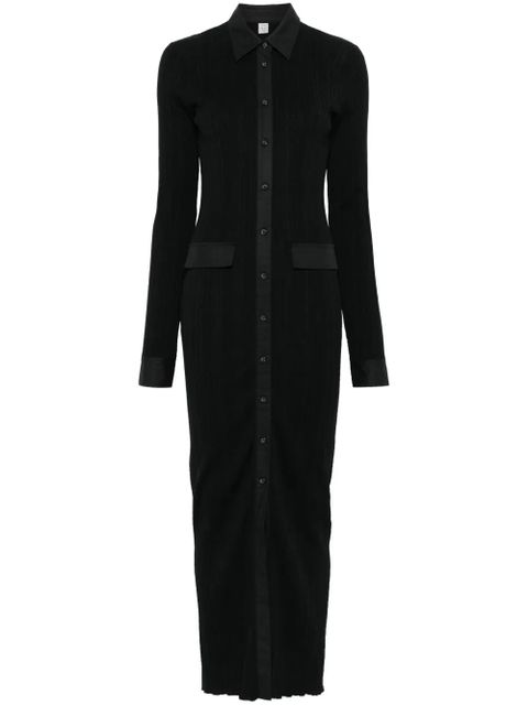 TOTEME knitted shirt maxi dress - Black - zdjęcie produktu nr 1