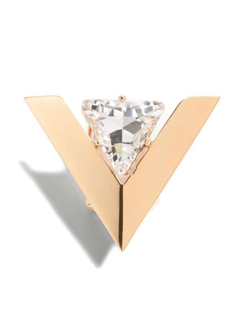 Valentino Garavani Je Les V-Metal and crystal earrings - Gold
