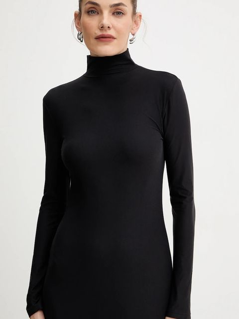 Guess sukienka EVELINE kolor czarny maxi dopasowana O5BK02 KCDE0