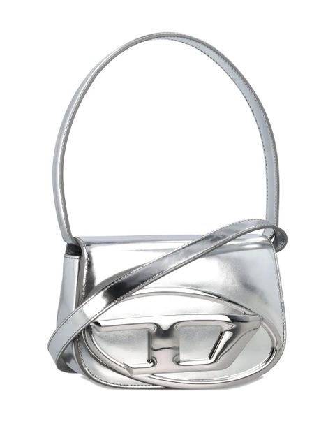Diesel logo-plaque tote bag - Silver