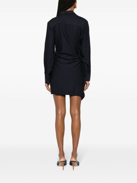 Jacquemus La Robe Bahia draped minidress - Blue