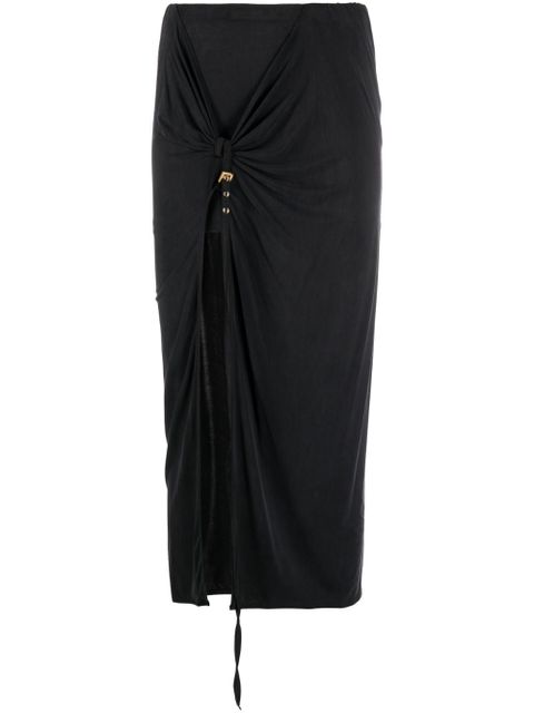 Jacquemus La jupe pareo Croissant midi skirt - Black - zdjęcie produktu nr 1