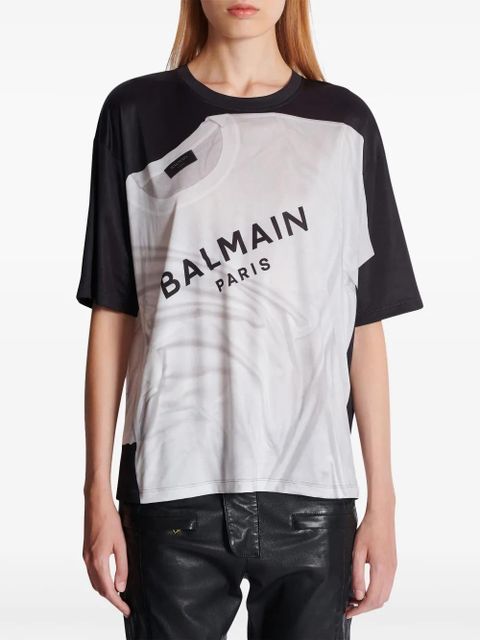 Balmain trompe l'oeil T-shirt - White