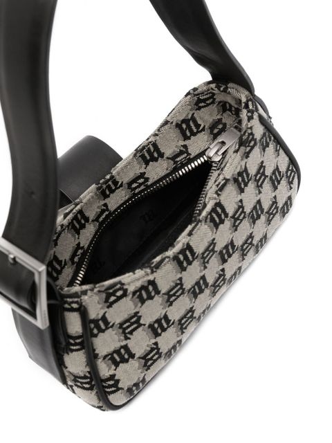 MISBHV logo-pattern print shoulder bag - Neutrals