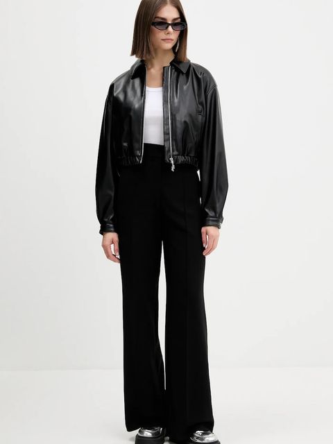 Hugo Blue kurtka kolor czarny przejściowa oversize 50553053