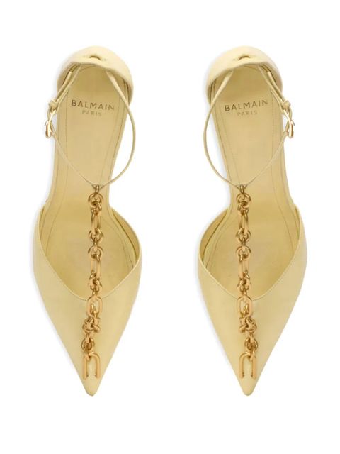 Balmain 95mm pointed-toe pumps - Yellow - zdjęcie produktu nr 2