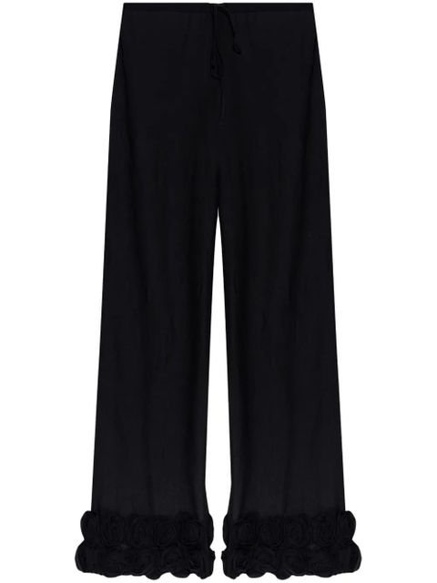 Oséree floral-appliqué trousers - Black - zdjęcie produktu nr 1