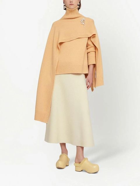 Jil Sander extra-long sleeve sweater - Orange