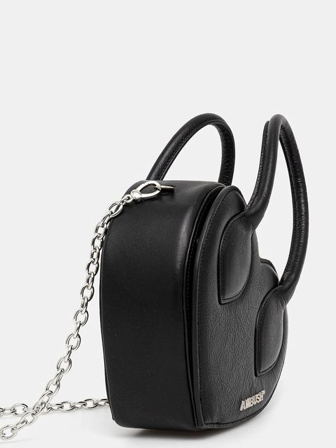 AMBUSH torebka skórzana Heart Top Handle Bag kolor czarny 12115033 - zdjęcie produktu nr 2
