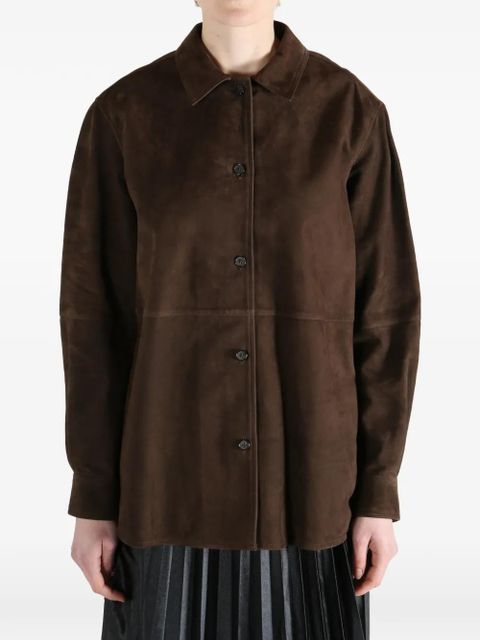 TOTEME suede overshirt - Brown - zdjęcie produktu nr 2