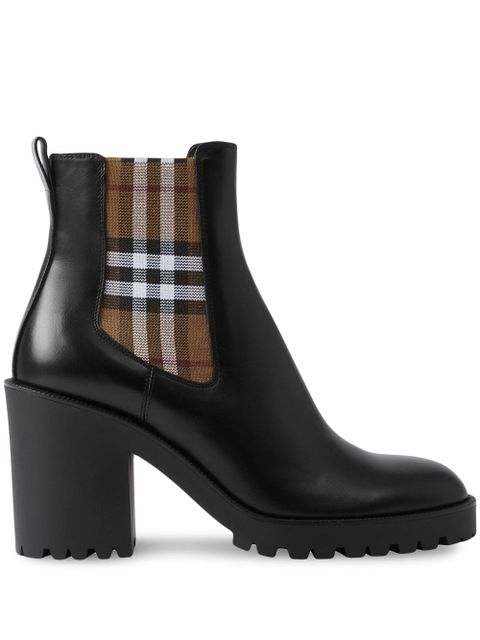 Burberry checkered panel Chelsea boots - Black - zdjęcie produktu nr 1