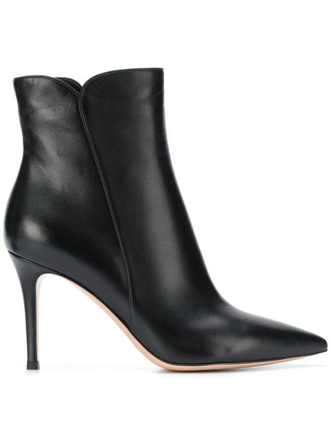 Gianvito Rossi Levy 85mm leather ankle boots - Black - zdjęcie produktu nr 1