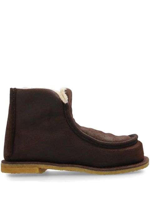 JW Anderson shearling-lined suede boots - Brown - zdjęcie produktu nr 1