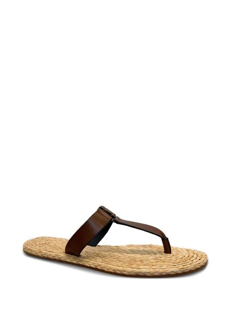 Saint Laurent Babylone leather sandals - Brown - zdjęcie produktu nr 1