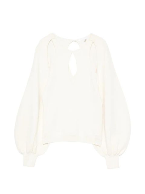 Chloé cut-out puff-sleeve sweater - Neutrals - zdjęcie produktu nr 1