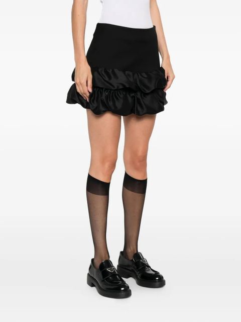 SANDRO frilled-hem mini skirt - Black