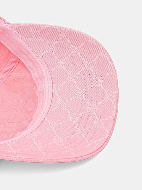 Joop! czapka z daszkiem bawełniana kolor różowy wzorzysta