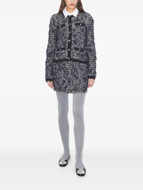 Tory Burch Kendra tweed mini skirt - Blue - zdjęcie produktu nr 2