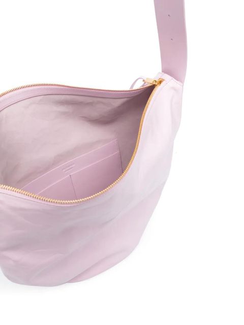 Jil Sander medium crinkled leather shoulder bag - Pink - zdjęcie produktu nr 2