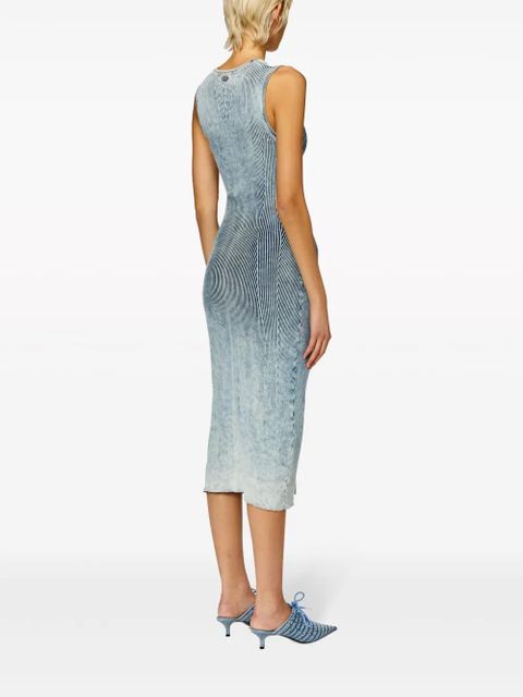 Diesel M-Taryn ribbed midi dress - Blue