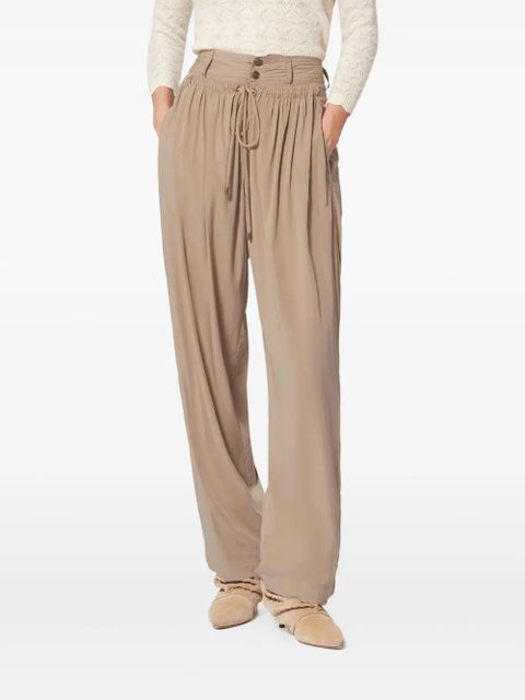 ISABEL MARANT x Inaya drawstring button trousers - Neutrals