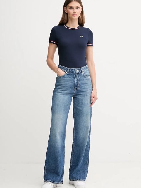 Lacoste t-shirt damski kolor granatowy TF5289