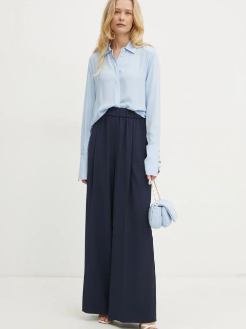 Patrizia Pepe torebka skórzana kolor niebieski 8B0219 L113