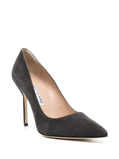Manolo Blahnik BB 100mm suede pumps - Black - zdjęcie produktu nr 2
