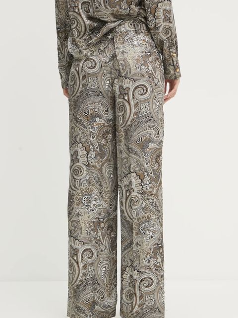 Marciano by Guess spodnie LOREDANA damskie kolor brązowy proste medium waist 5YGB24 7298A