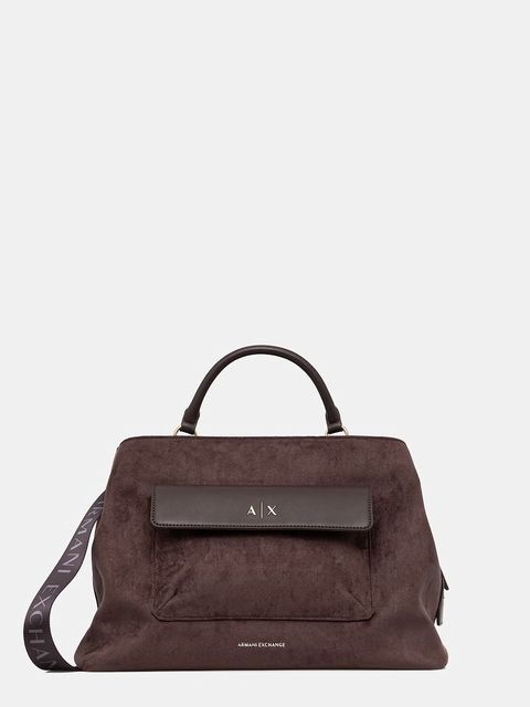 Armani Exchange torebka shopper damska z imitacji zamszu - zdjęcie produktu nr 1