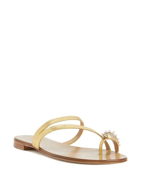 Giuseppe Zanotti Febe Studs crystal-embellished sandals - Gold