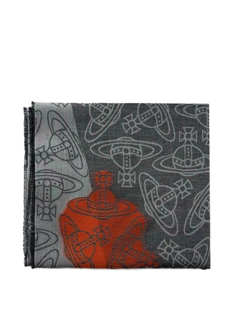 Vivienne Westwood Graffiti Orb scarf - Grey - zdjęcie produktu nr 1