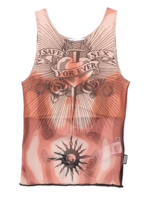 Jean Paul Gaultier graphic-print tank top - Neutrals - zdjęcie produktu nr 1