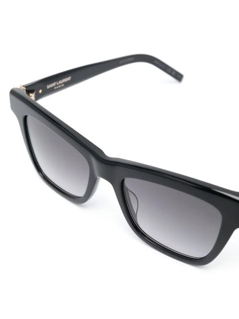 Saint Laurent Eyewear SL M106 YSL-plaque square sunglasses - Black