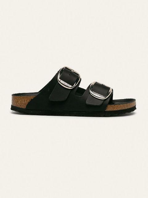 Birkenstock klapki skórzane Arizona Big Buckle damskie kolor czarny 1011075 - zdjęcie produktu nr 1
