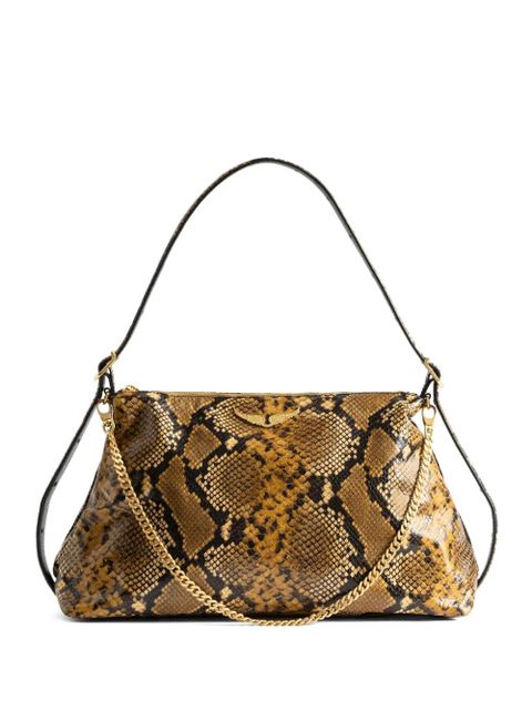 Zadig&Voltaire Jim Wild python-effect shoulder bag - Brown - zdjęcie produktu nr 1