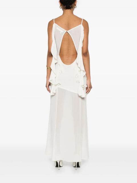 ROTATE BIRGER CHRISTENSEN waterfall maxi dress - Neutrals