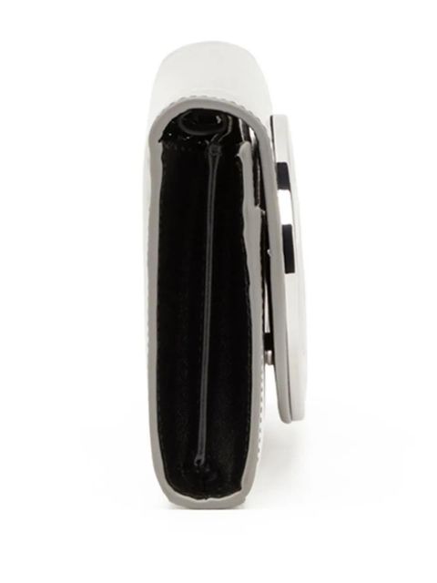 Diesel 1Dr leather wallet-on-chain - Silver