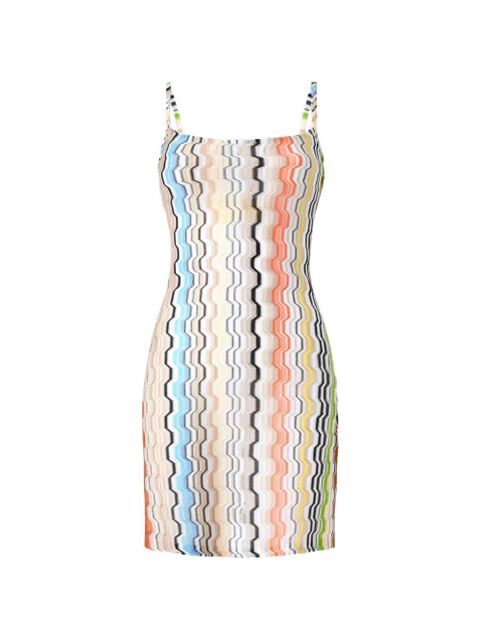 Missoni wavy-pattern tie-back mini dress - Neutrals - zdjęcie produktu nr 1