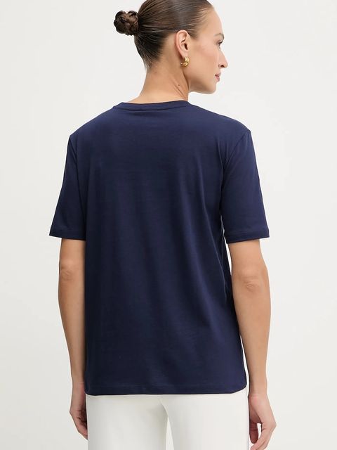 Patrizia Pepe t-shirt bawełniany damski kolor granatowy 8M1612 J089