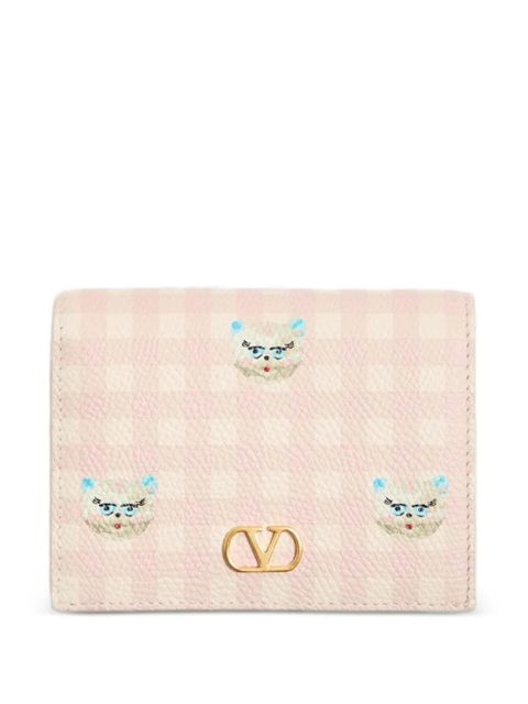Valentino Garavani Vlogo Signature patterned wallet - Pink - zdjęcie produktu nr 1
